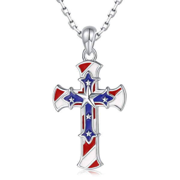 Flag Cross Silver